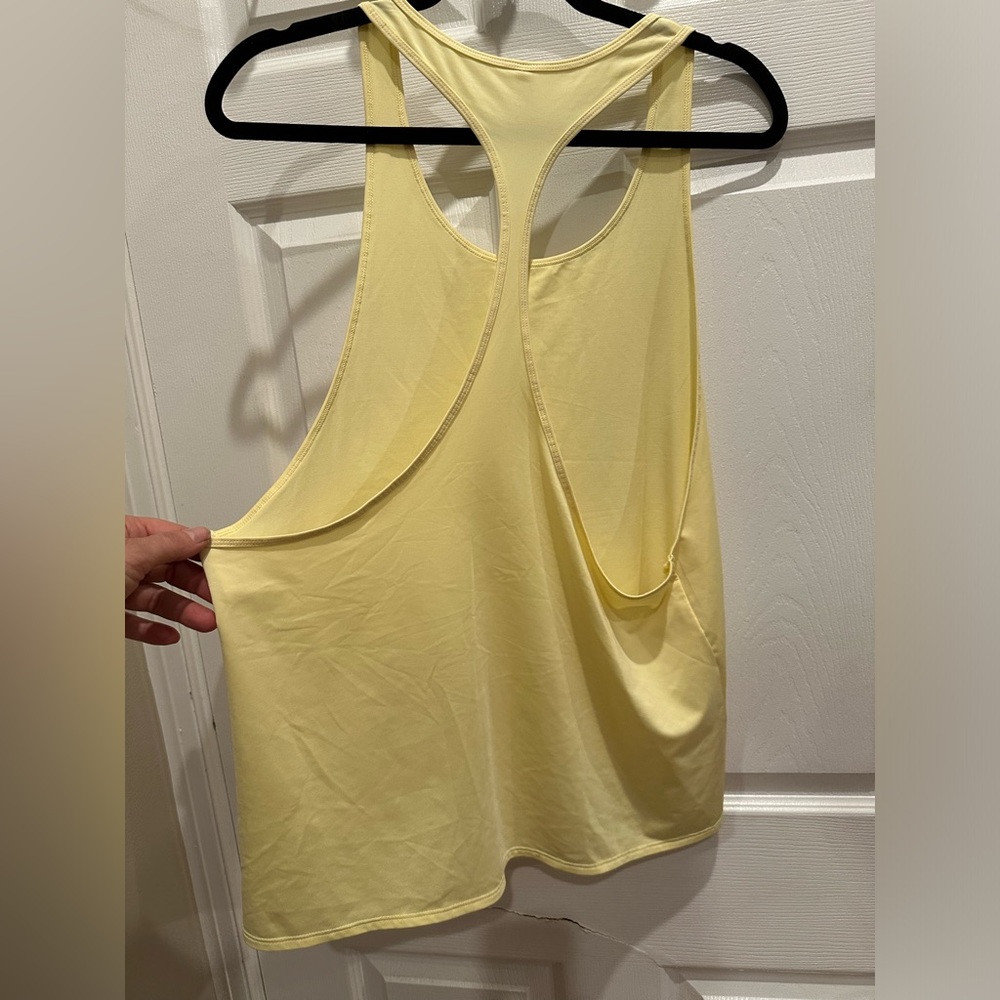 Large Yellow Fabletics Racerback Quick dry Workout Tank - Picture 3 of 4